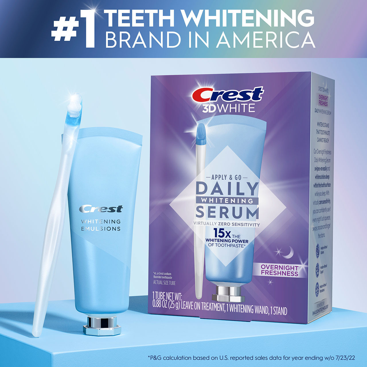 Oral-B 3DWhite Daily Whitening Serum Overnight Freshness Tarvikkeet Sininen | FI_OB95789