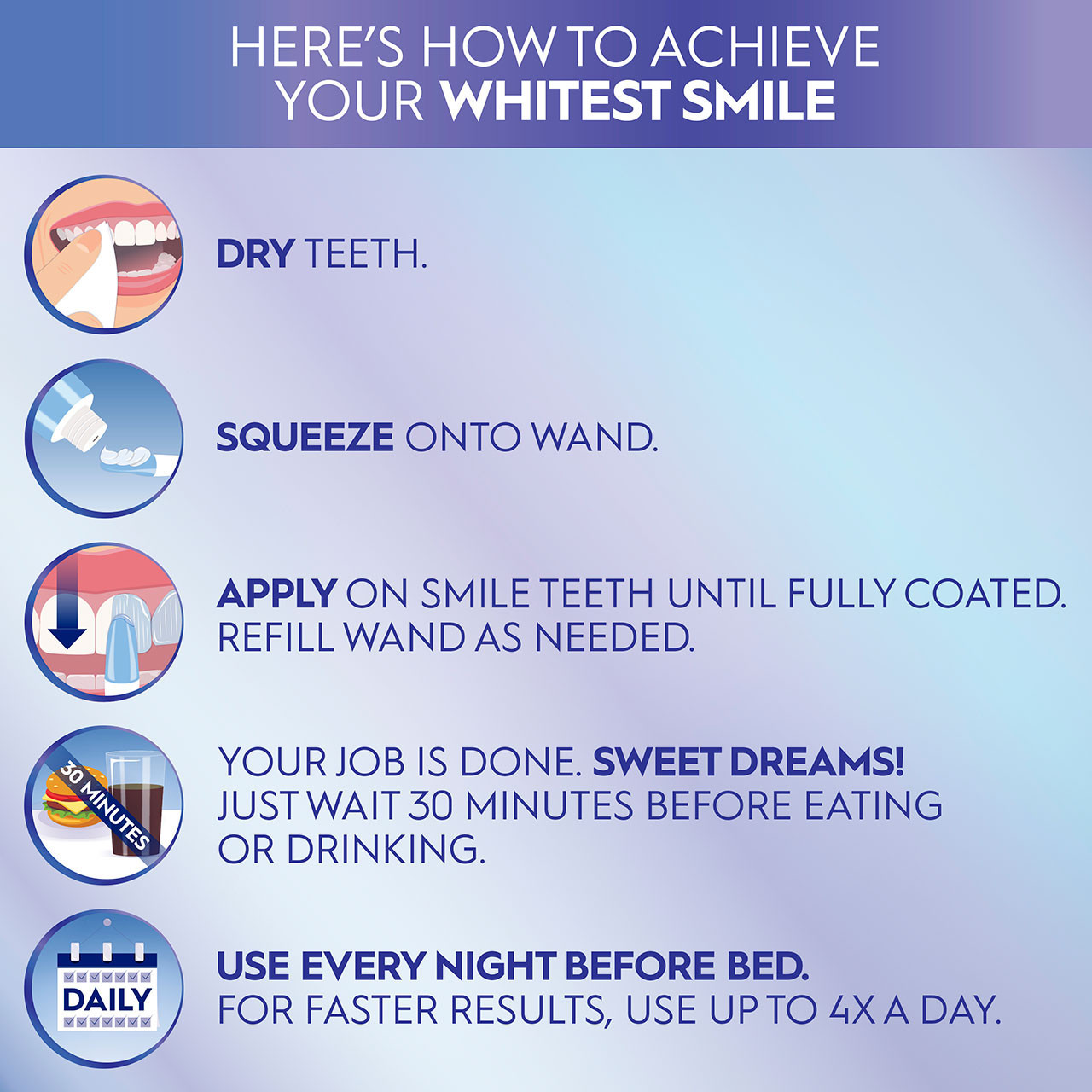 Oral-B 3DWhite Daily Whitening Serum Overnight Freshness Tarvikkeet Sininen | FI_OB95789