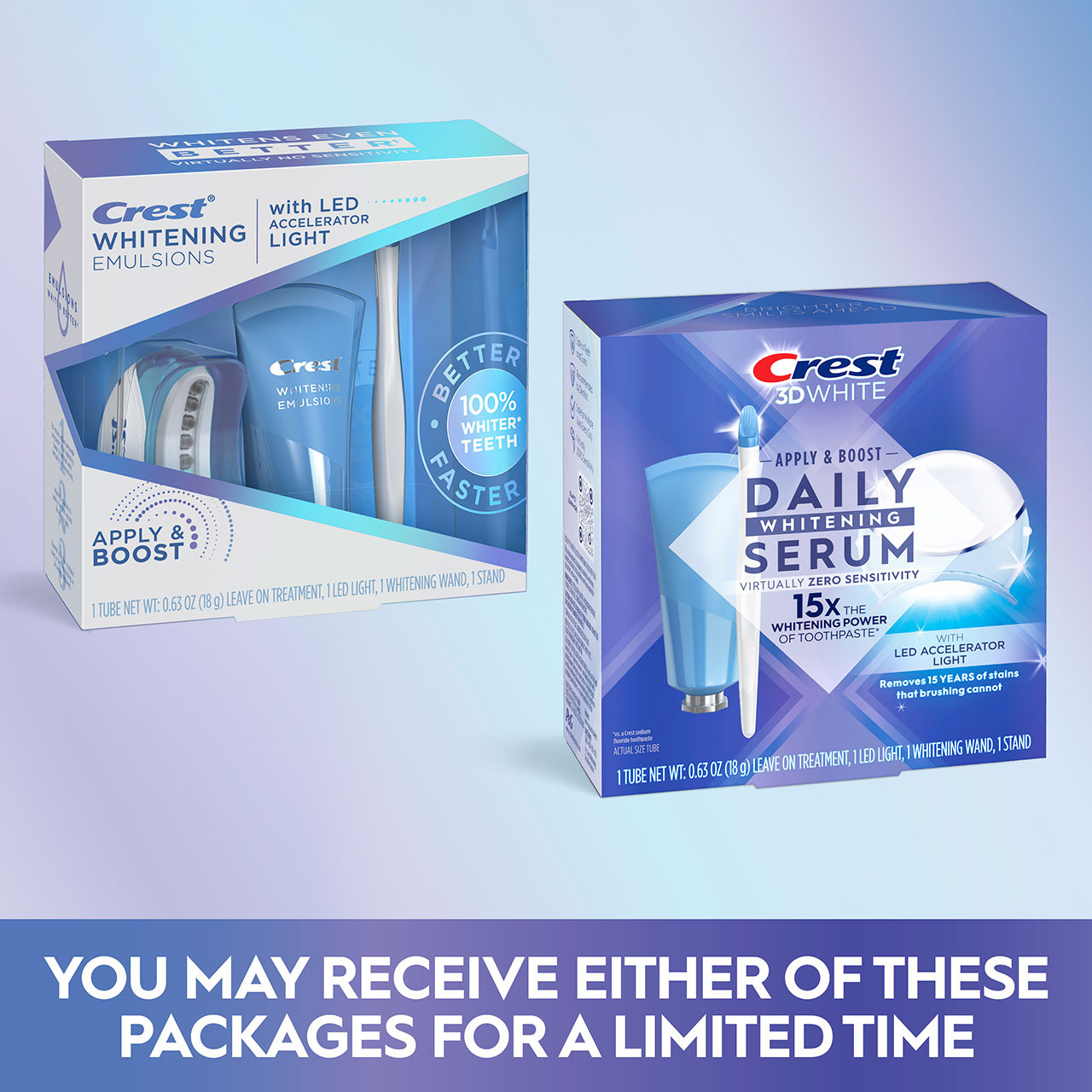 Oral-B Crest 3DWhite Daily Whitening Serum with LED Tarvikkeet Vaalean | FI_OB32388