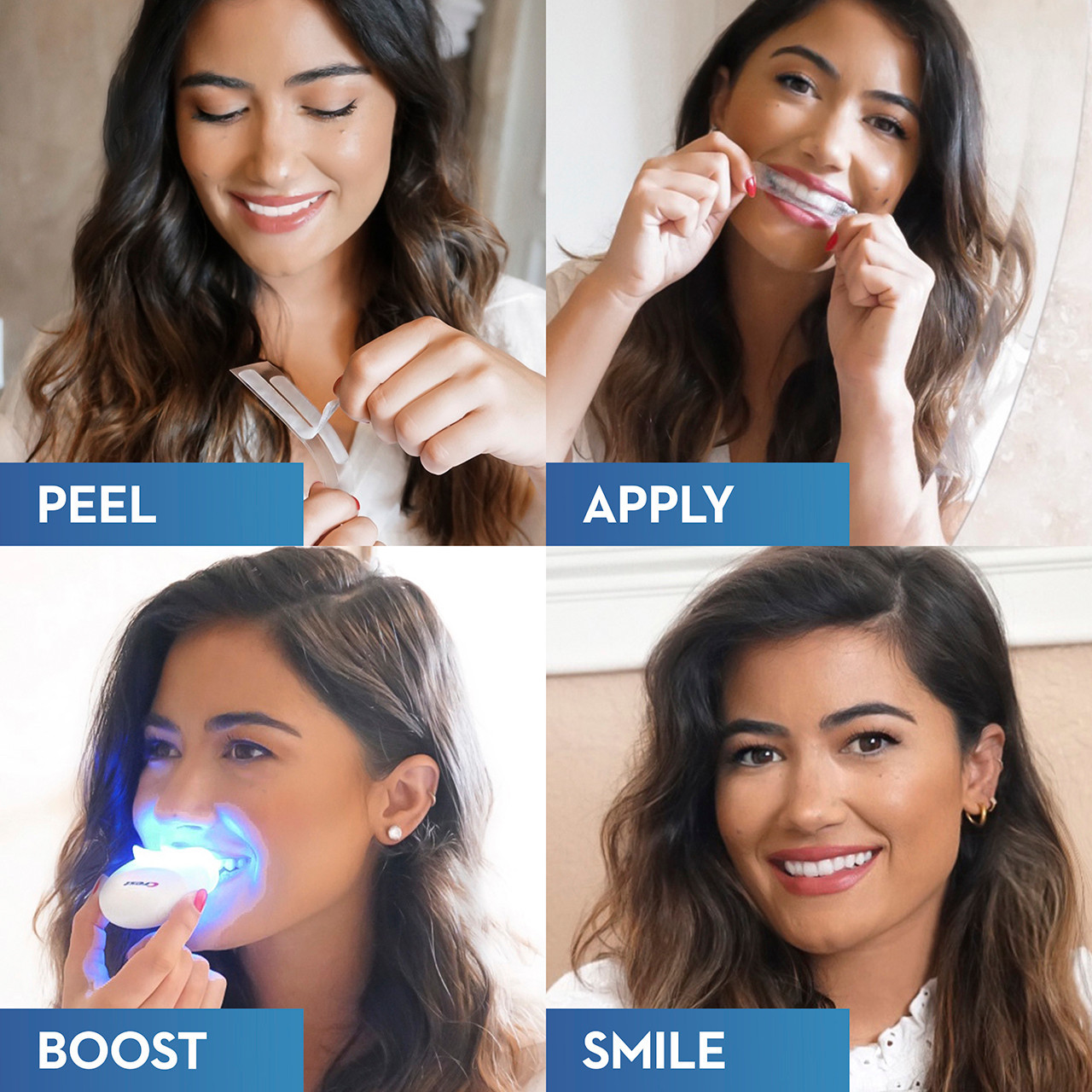 Oral-B Crest 3DWhitestrips Dental Whitening Kit 1 Hour Express + LED Tarvikkeet Vaalean | FI_OB93601