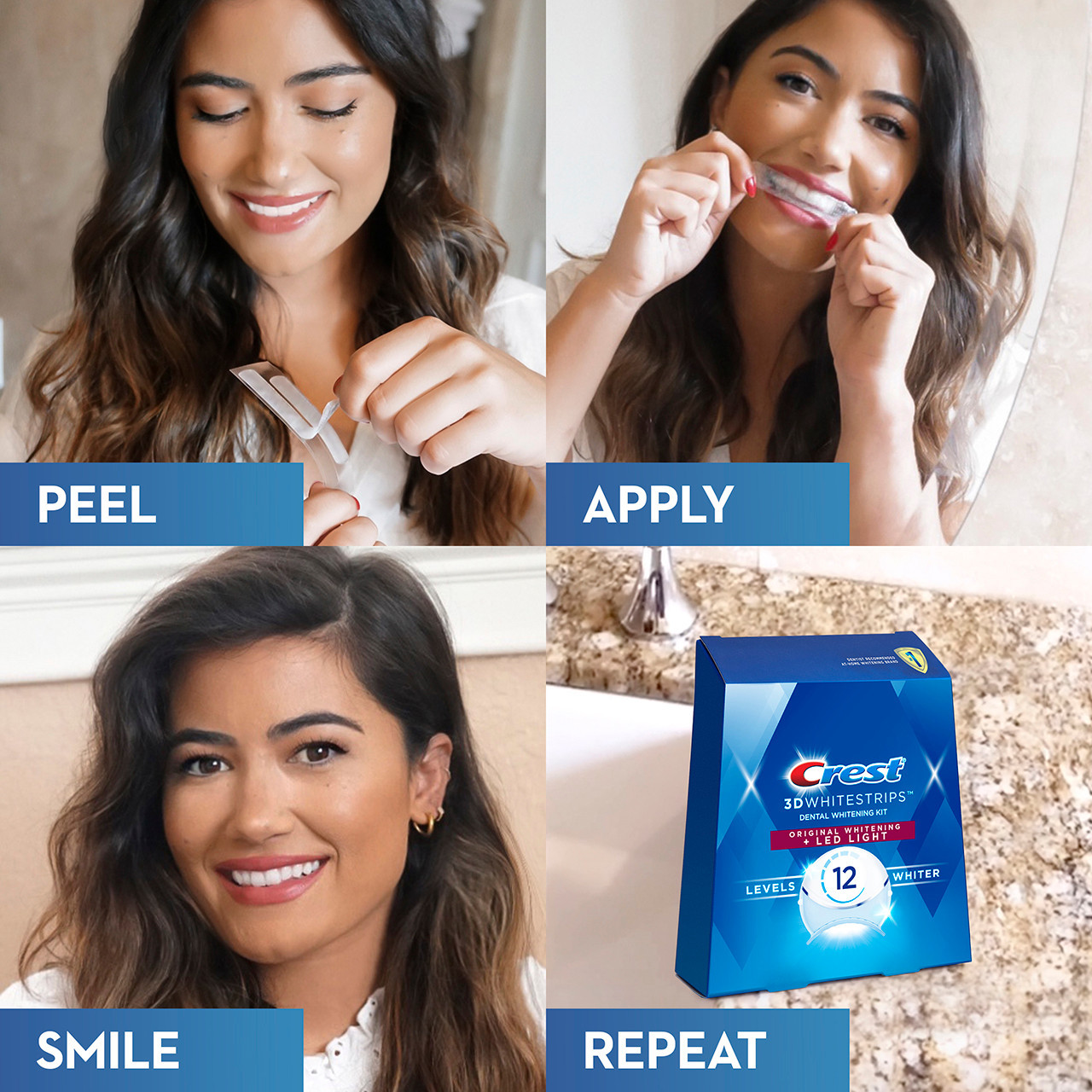 Oral-B Crest 3DWhitestrips Original Plus LED Tarvikkeet Vaalean | FI_OB87968