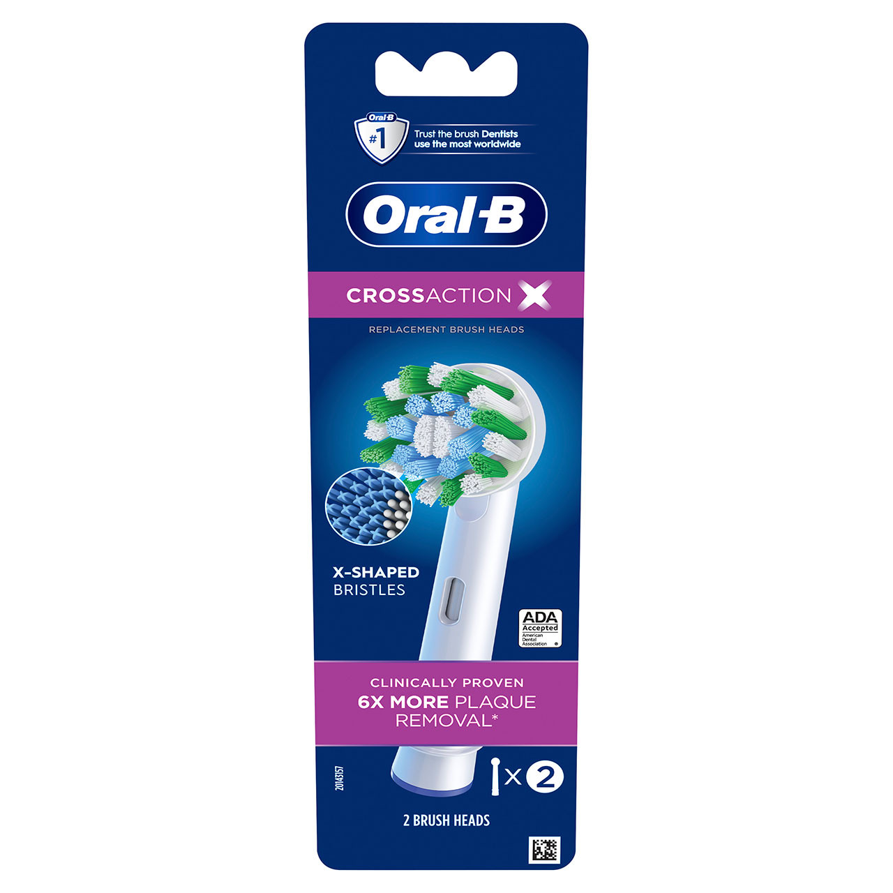 Oral-B CrossAction X-Filament Muut Harjaspäät Valkoinen | FI_OB64849