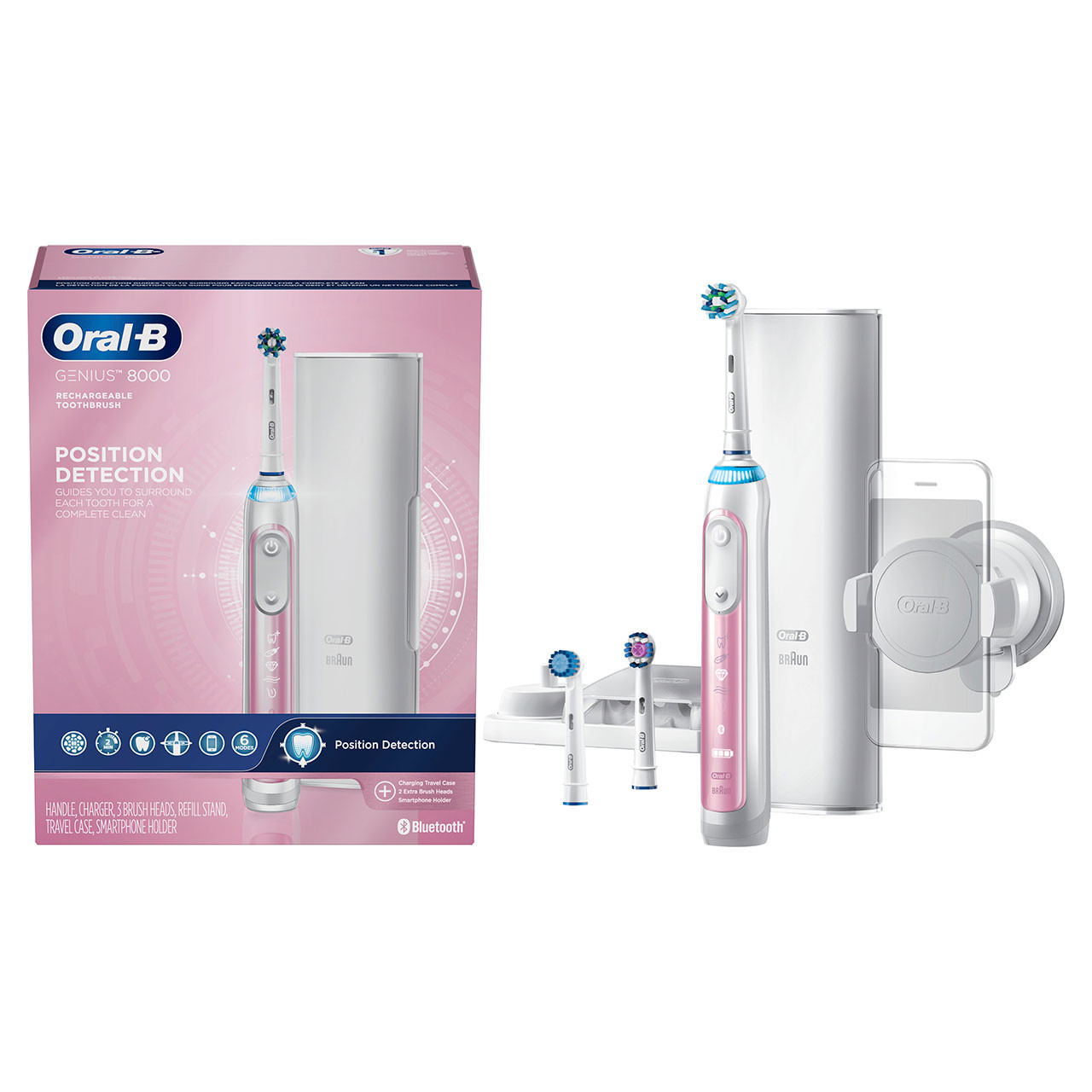 Oral-B Genius 8000 Rechargeable Genius-sarja Pinkki | FI_OB78728