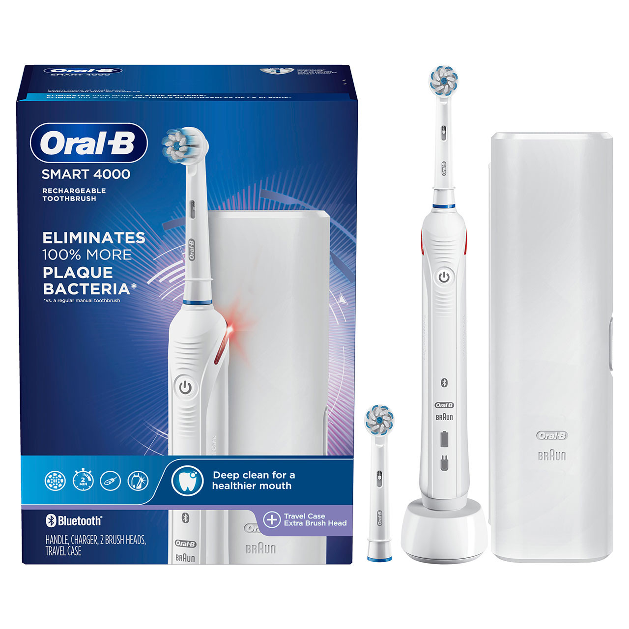 Oral-B Smart 4000 Rechargeable Älykäs-sarja Valkoinen | FI_OB85086