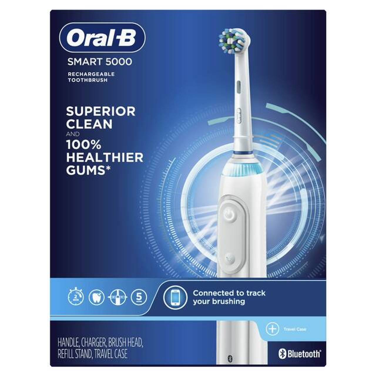 Oral-B Smart 5000 with Bluetooth Älykäs-sarja Valkoinen | FI_OB94157