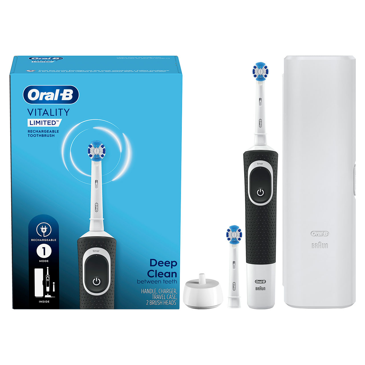 Oral-B Vitality Limited Rechargeable Pro-sarja Valkoinen Mustat | FI_OB13692