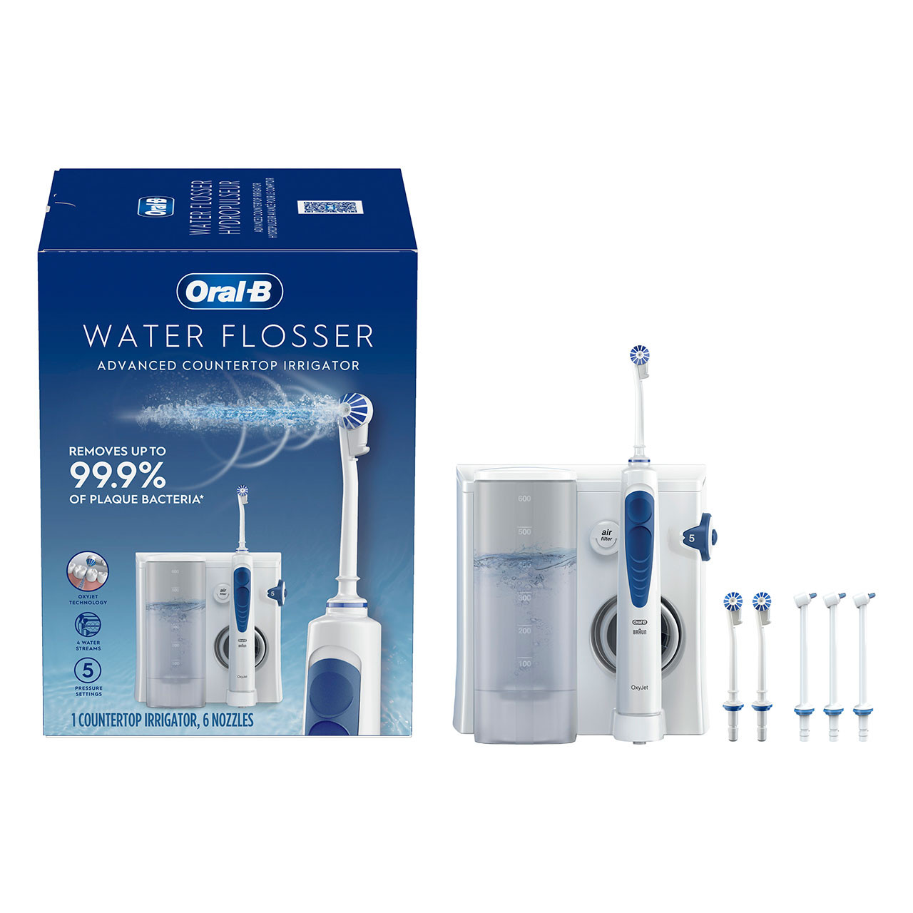 Oral-B Water Flosser Advanced Countertop Irrigator Tarvikkeet Valkoinen | FI_OB99268