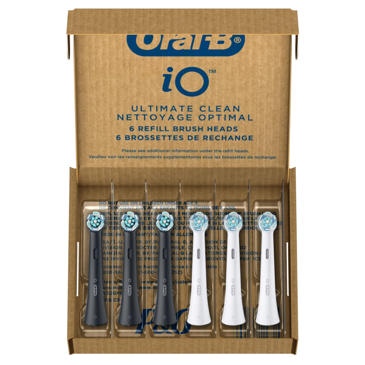 Oral-B iO Ultimate Clean iO-harjaspäät Valkoinen Mustat | FI_OB27649